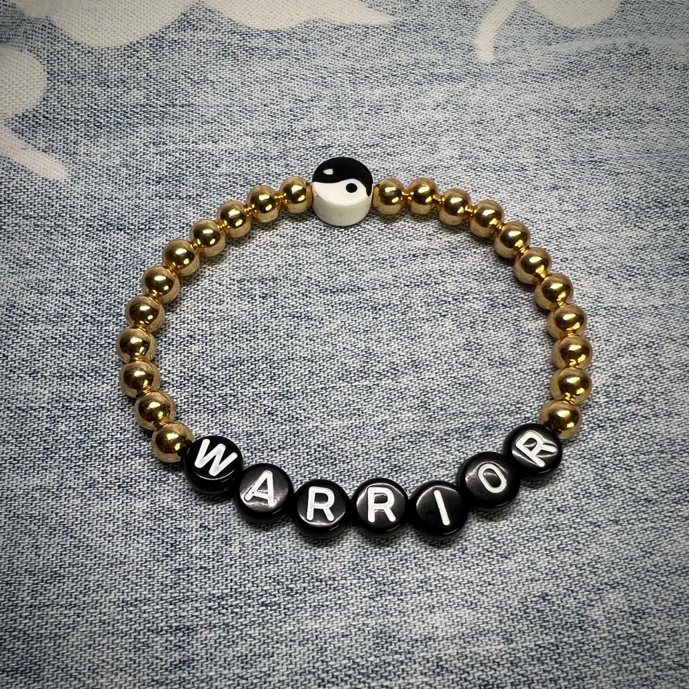 Warrior Gold filled letter bracelet
